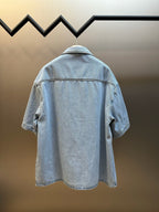 Blue Denim Pocket Short-Sleeve - Women's