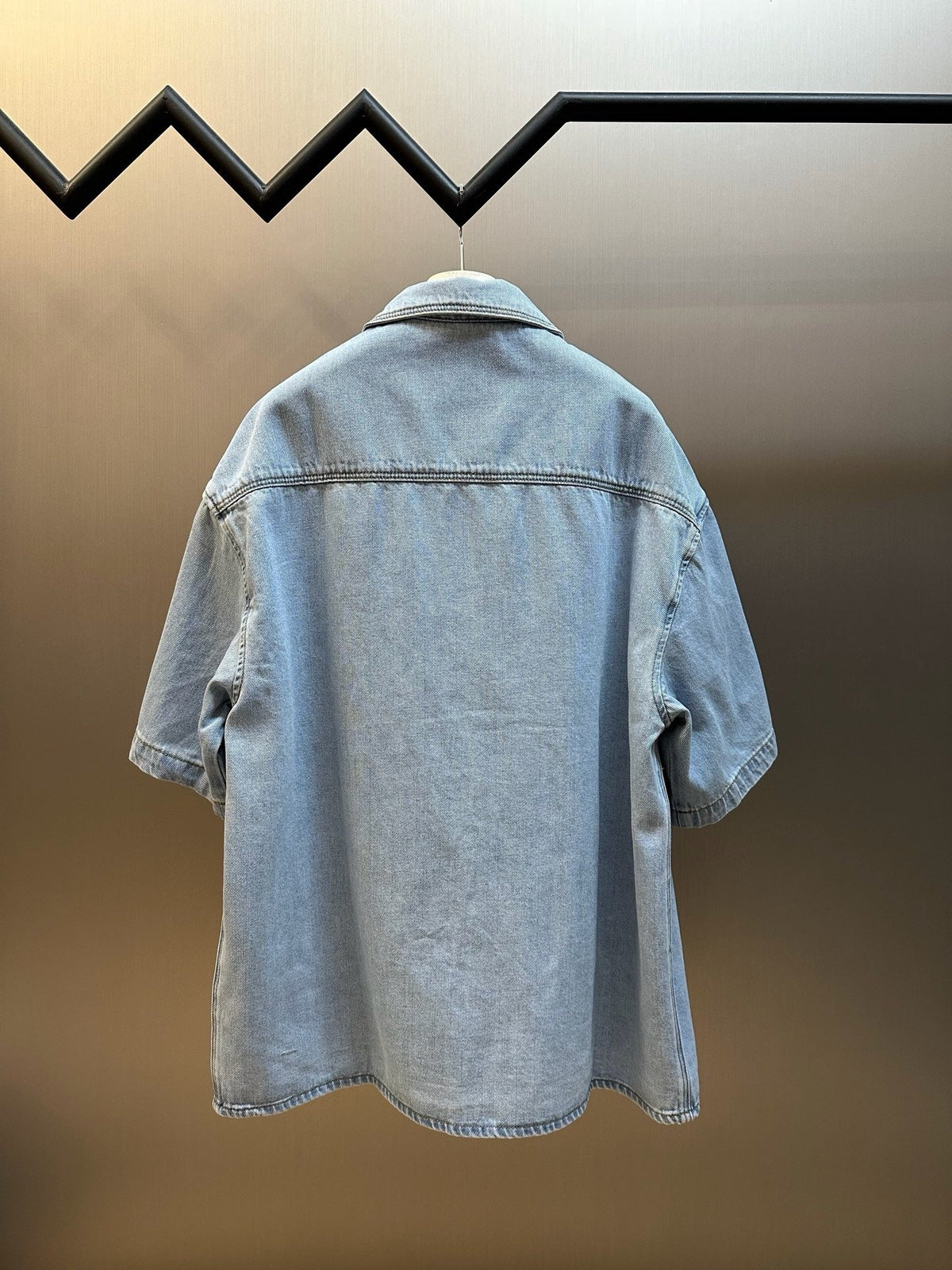 Blue Denim Pocket Short-Sleeve - Women's