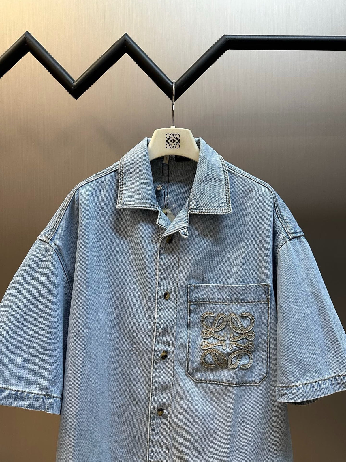 Blue Denim Pocket Short-Sleeve - Women's