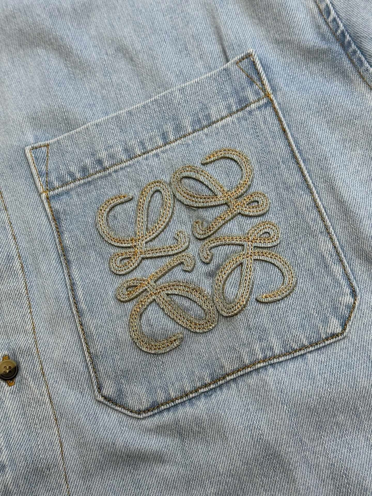 Blue Denim Pocket Short-Sleeve - Women's