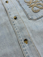 Blue Denim Pocket Short-Sleeve - Women's