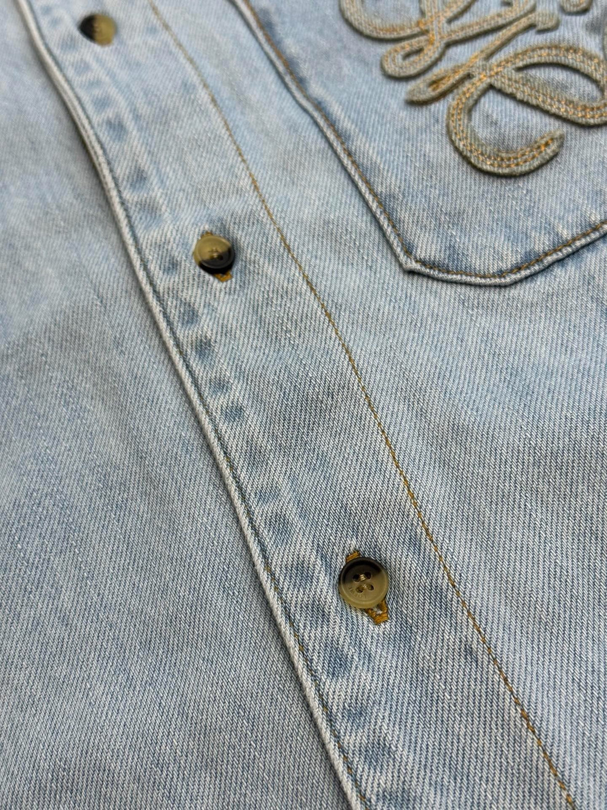 Blue Denim Pocket Short-Sleeve - Women's