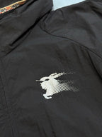 Navy Nylon Logo Hooded - Men's