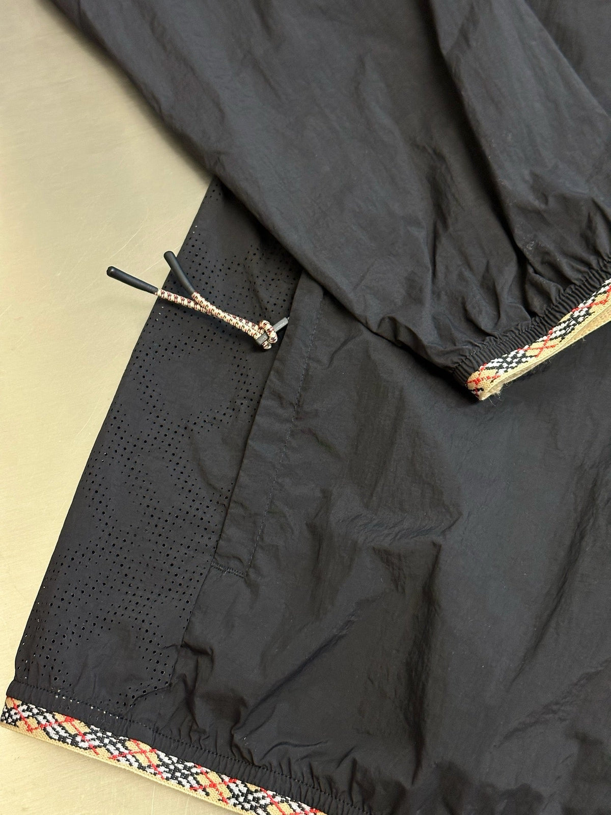 Navy Nylon Logo Hooded - Men's