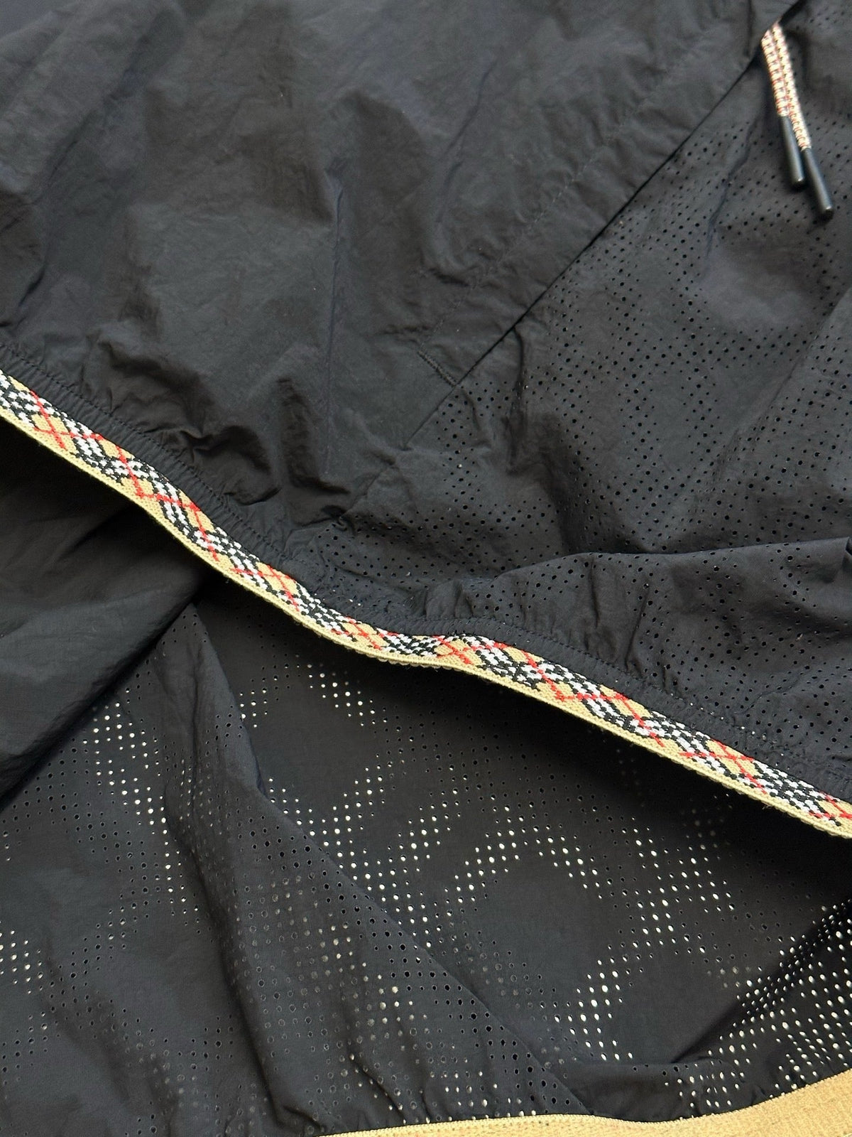 Navy Nylon Logo Hooded - Men's