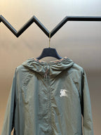 Navy Nylon Logo Hooded - Men's