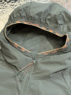 Navy Nylon Logo Hooded - Men's