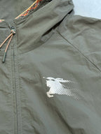 Navy Nylon Logo Hooded - Men's