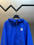 Navy Nylon Logo Hooded - Men's