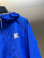 Navy Nylon Logo Hooded - Men's