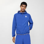 Navy Nylon Logo Hooded - Men's