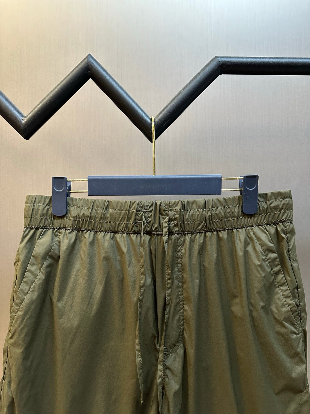 Olive Nylon Plain Drawstring - Men's