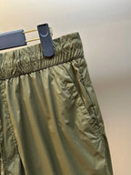 Olive Nylon Plain Drawstring - Men's
