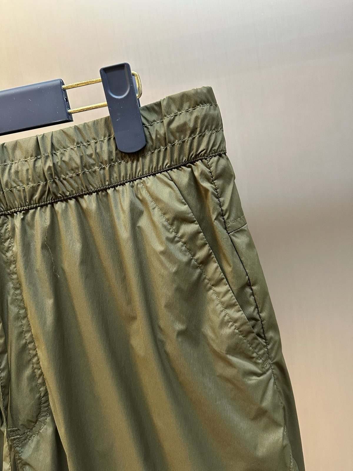 Olive Nylon Plain Drawstring - Men's