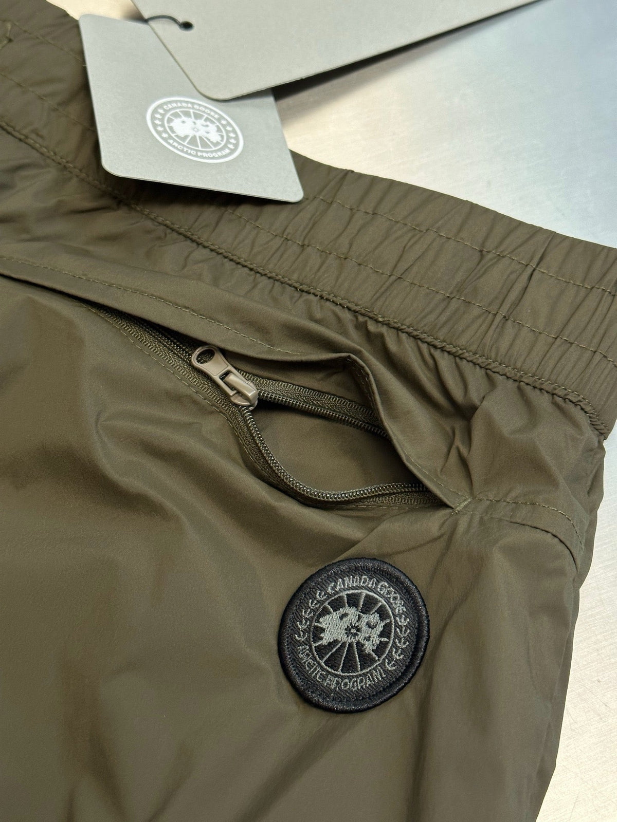 Olive Nylon Plain Drawstring - Men's