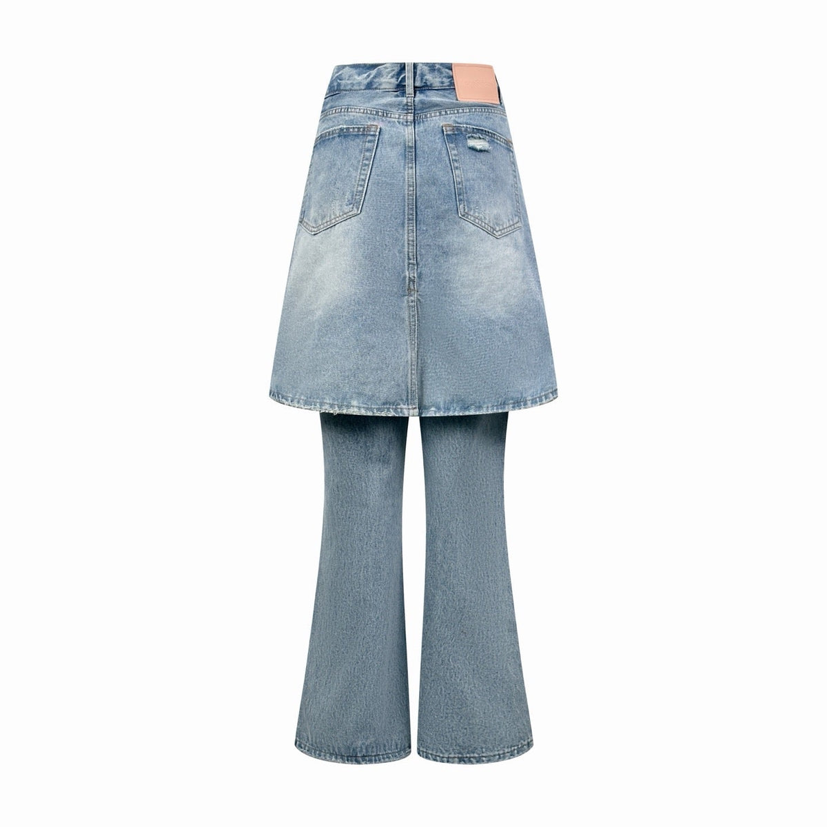 Blue Denim Distressed Flared - Men's