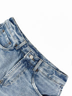 Blue Denim Distressed Flared - Men's
