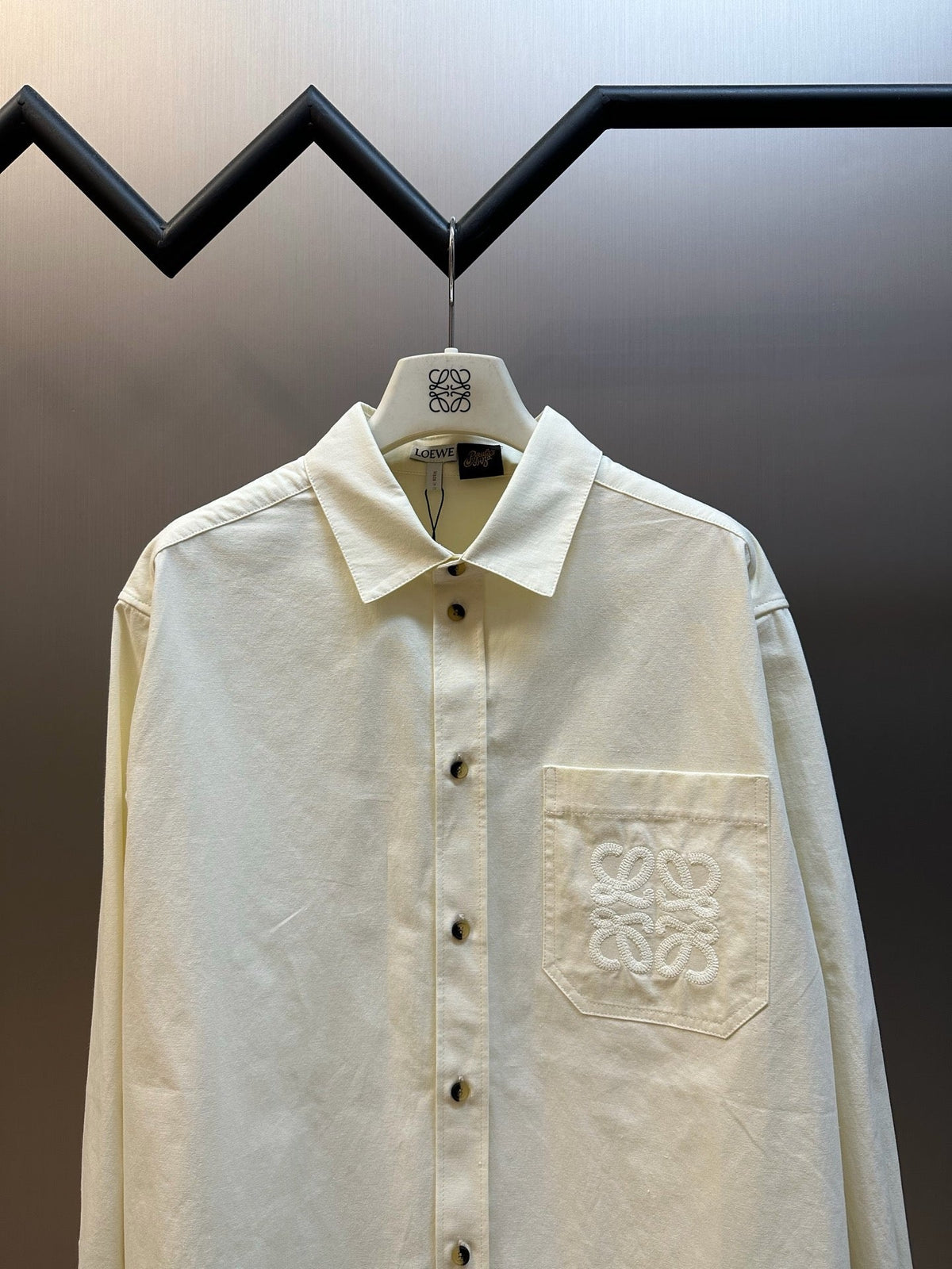 Cream Cotton Embossed Long-Sleeve - Women's