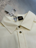 Cream Cotton Embossed Long-Sleeve - Women's