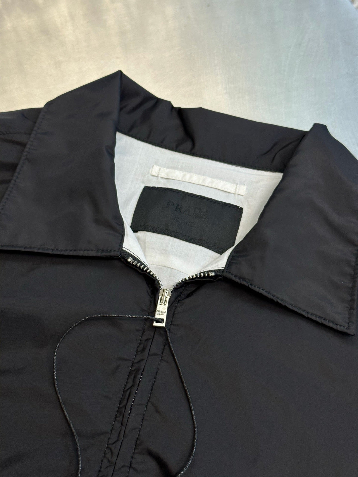 Grey Nylon Plain Shirt Jacket - Men's