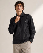 Grey Nylon Plain Shirt Jacket - Men's