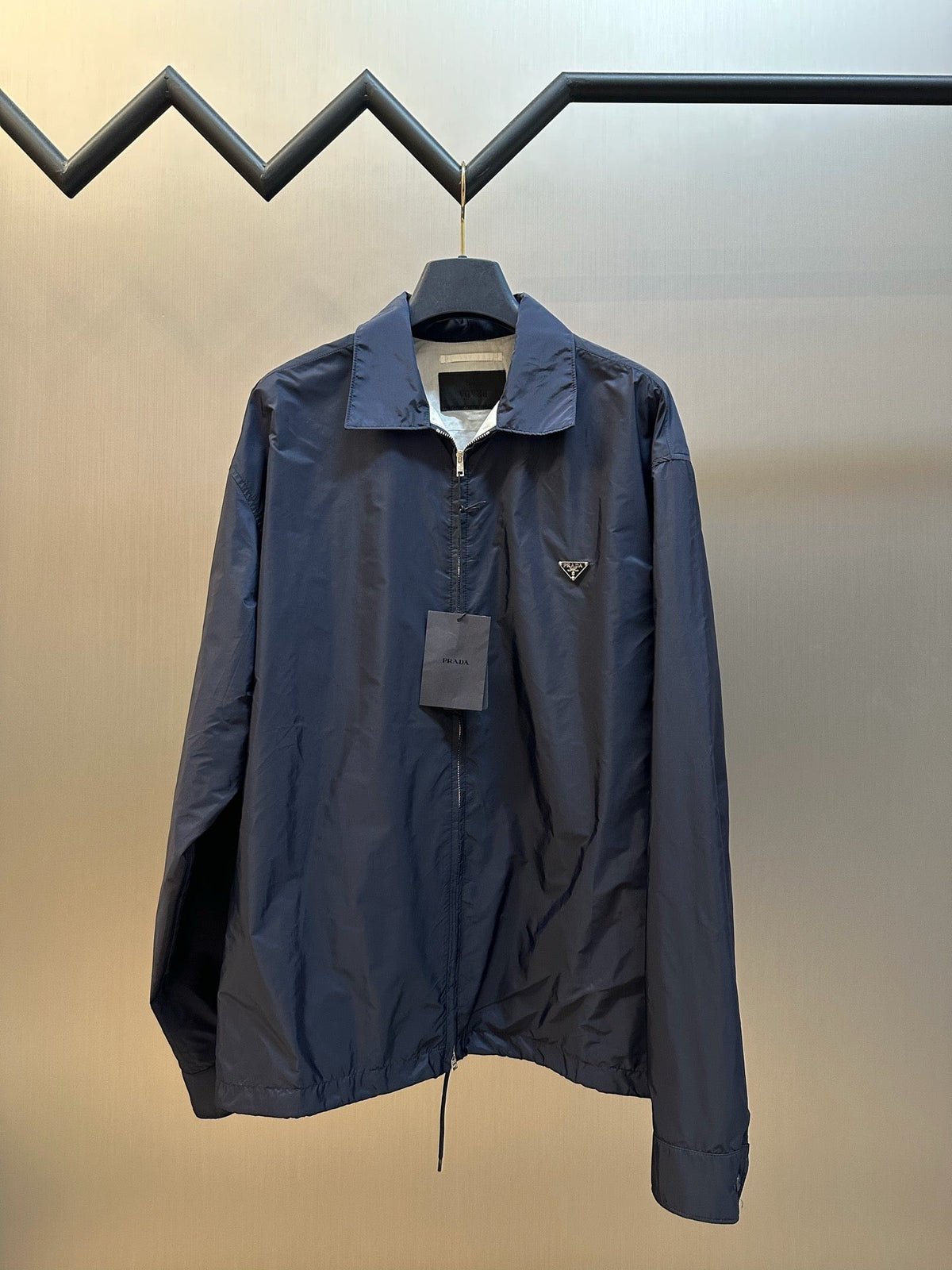 Grey Nylon Plain Shirt Jacket - Men's