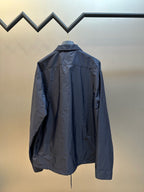 Grey Nylon Plain Shirt Jacket - Men's