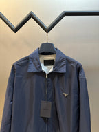Grey Nylon Plain Shirt Jacket - Men's