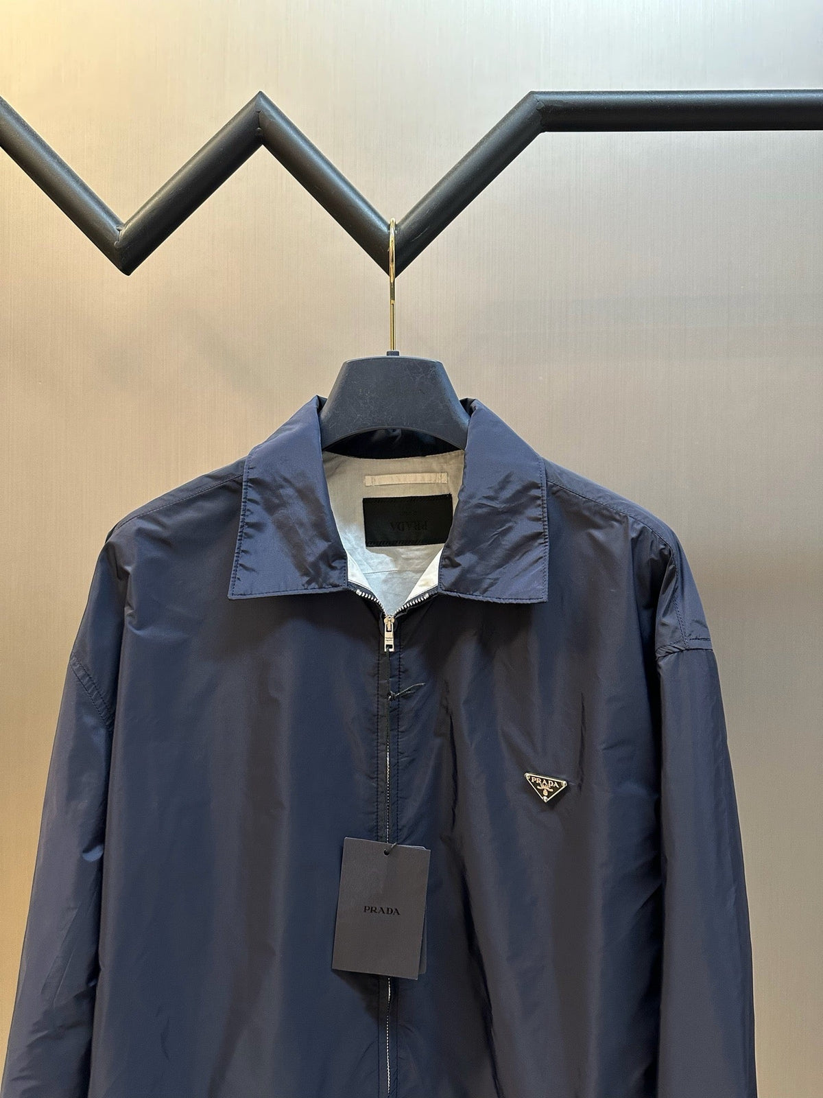 Grey Nylon Plain Shirt Jacket - Men's