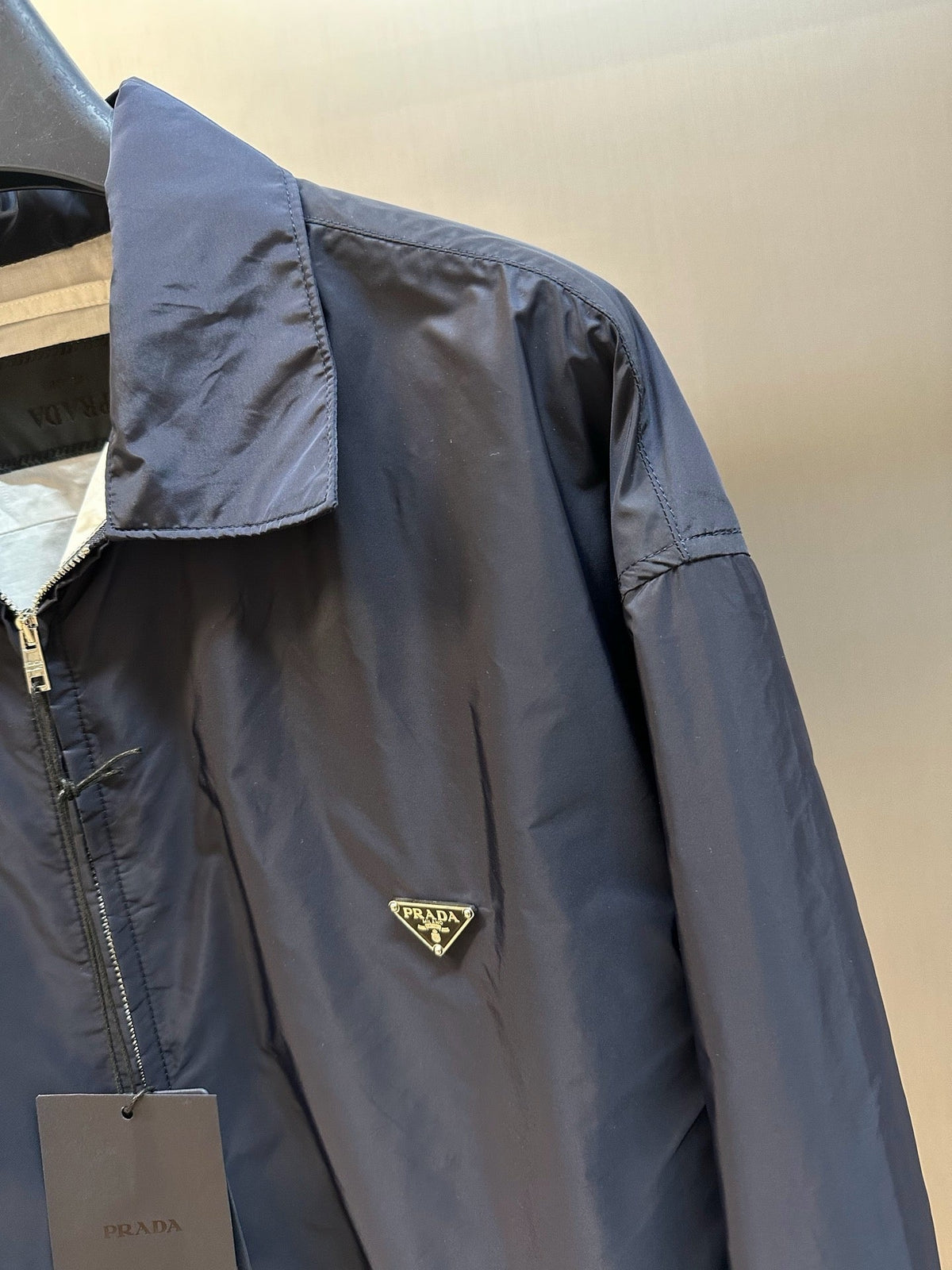 Grey Nylon Plain Shirt Jacket - Men's