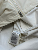 Cream Nylon Plain Hooded - Men's