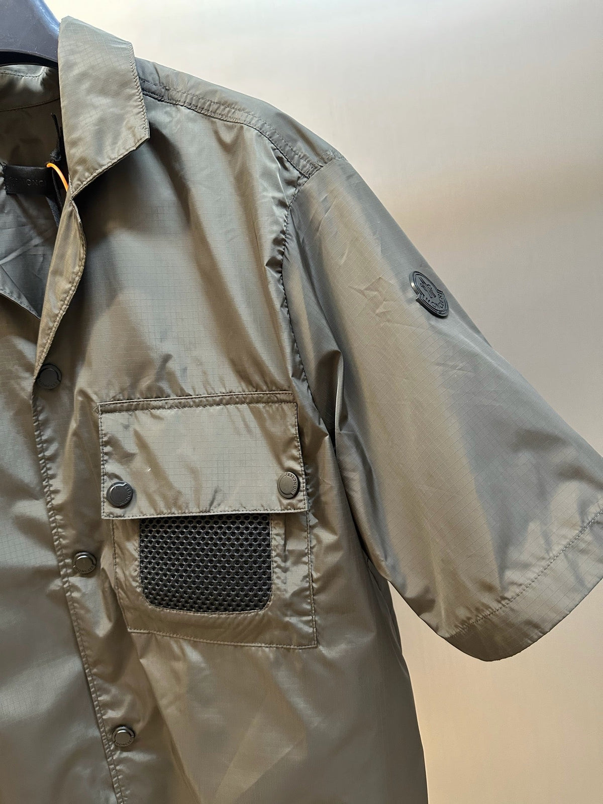 Olive Nylon Pocket Short-Sleeve - Men's