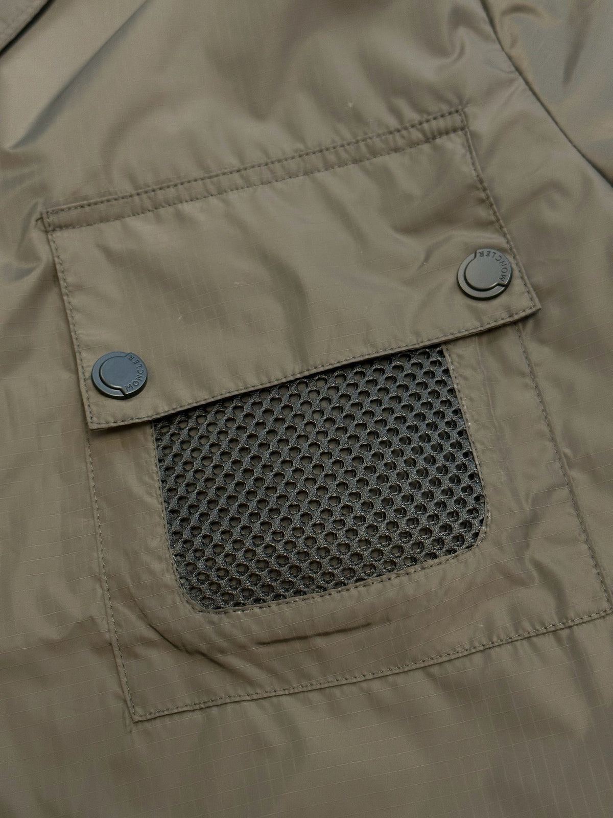 Olive Nylon Pocket Short-Sleeve - Men's