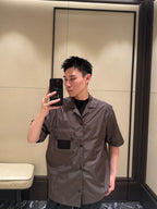 Olive Nylon Pocket Short-Sleeve - Men's