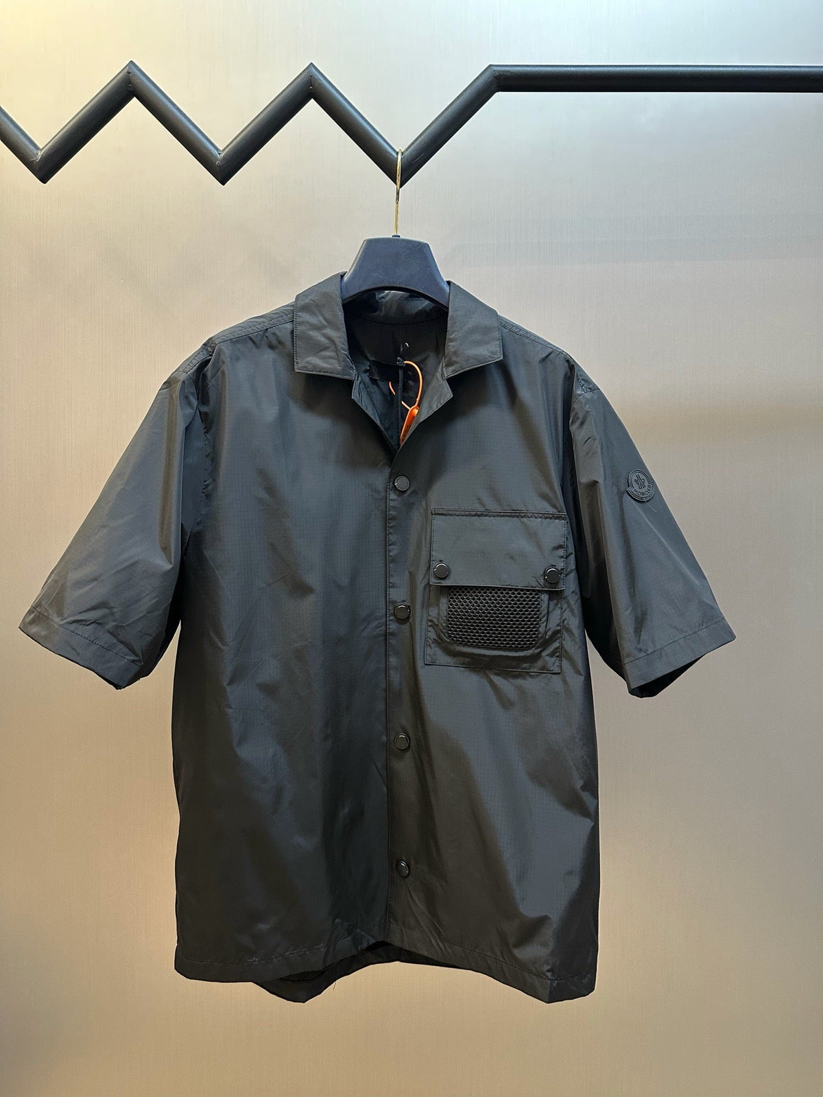 Olive Nylon Pocket Short-Sleeve - Men's