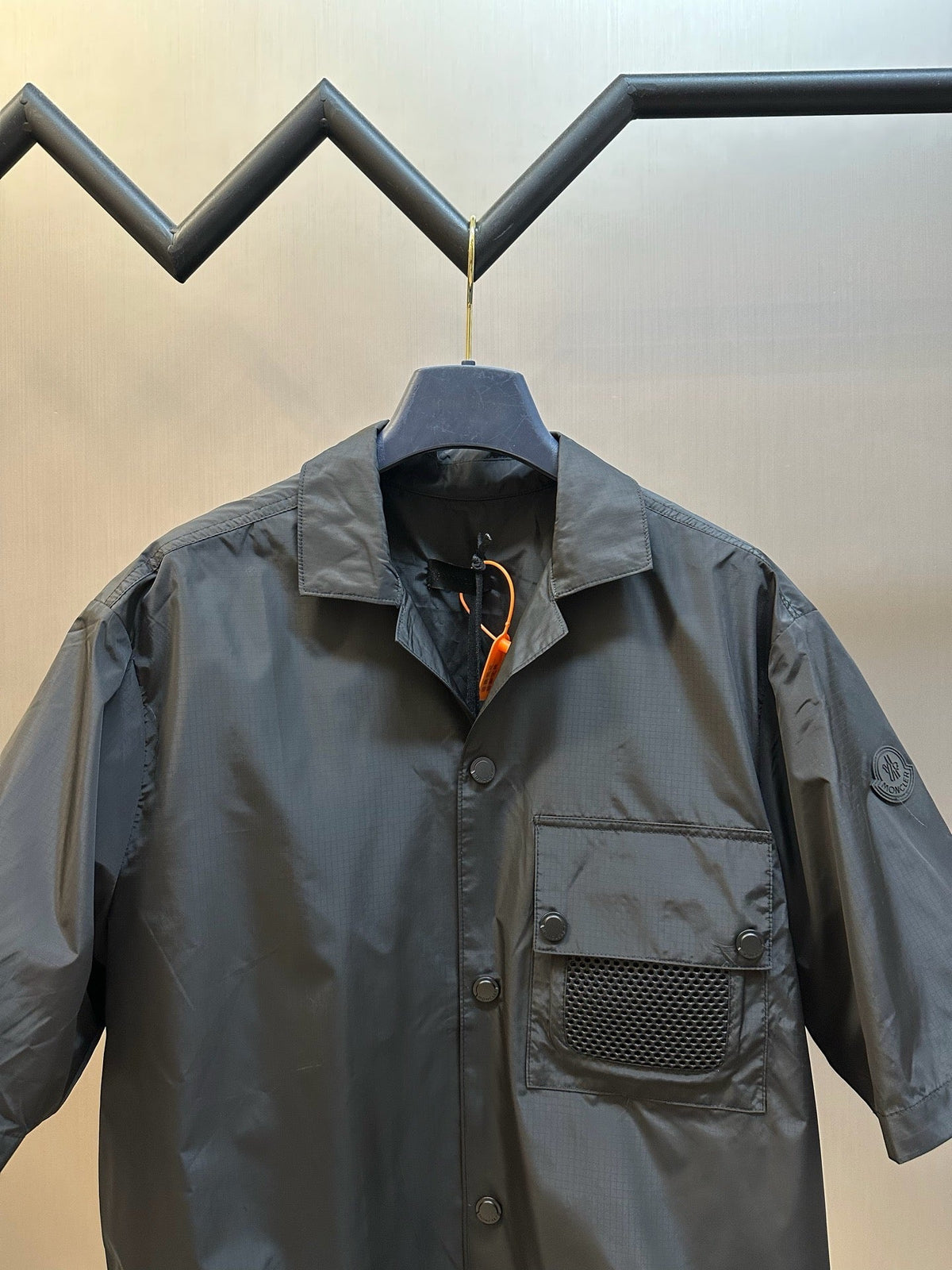 Olive Nylon Pocket Short-Sleeve - Men's