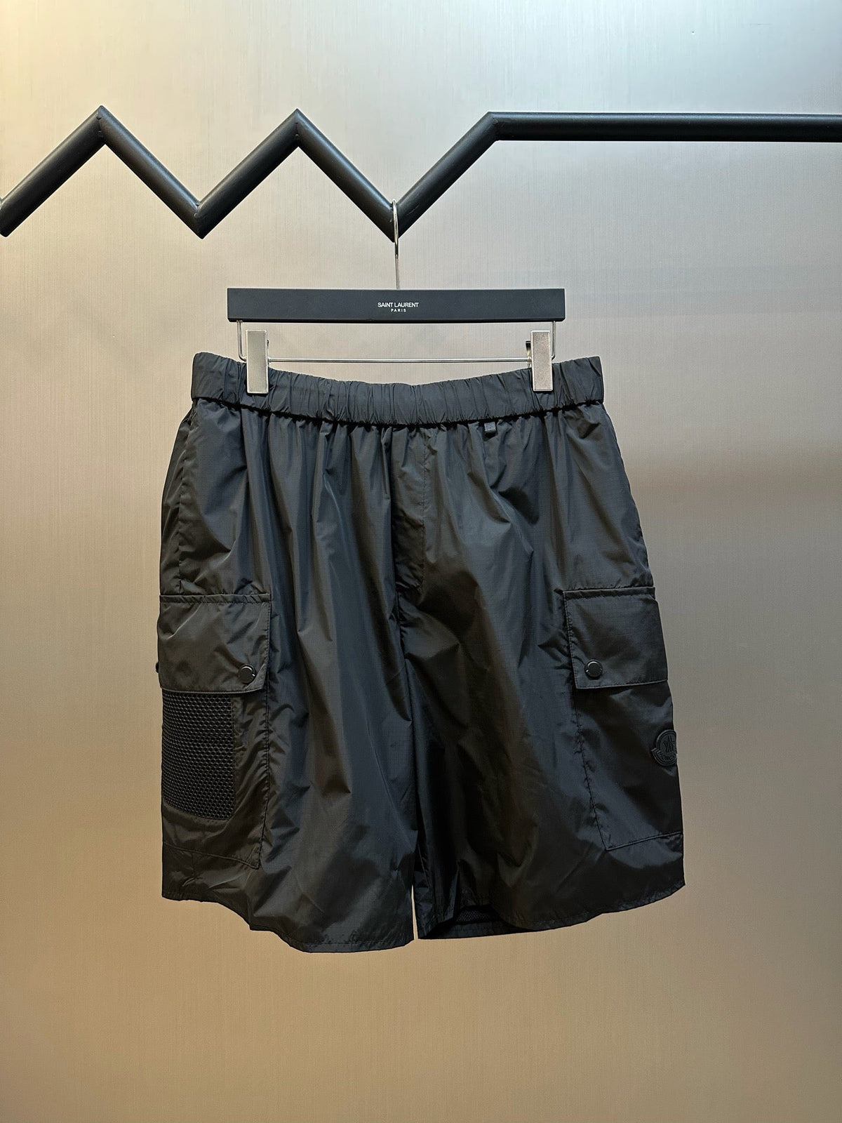 Olive Nylon Plain Cargo - Men's