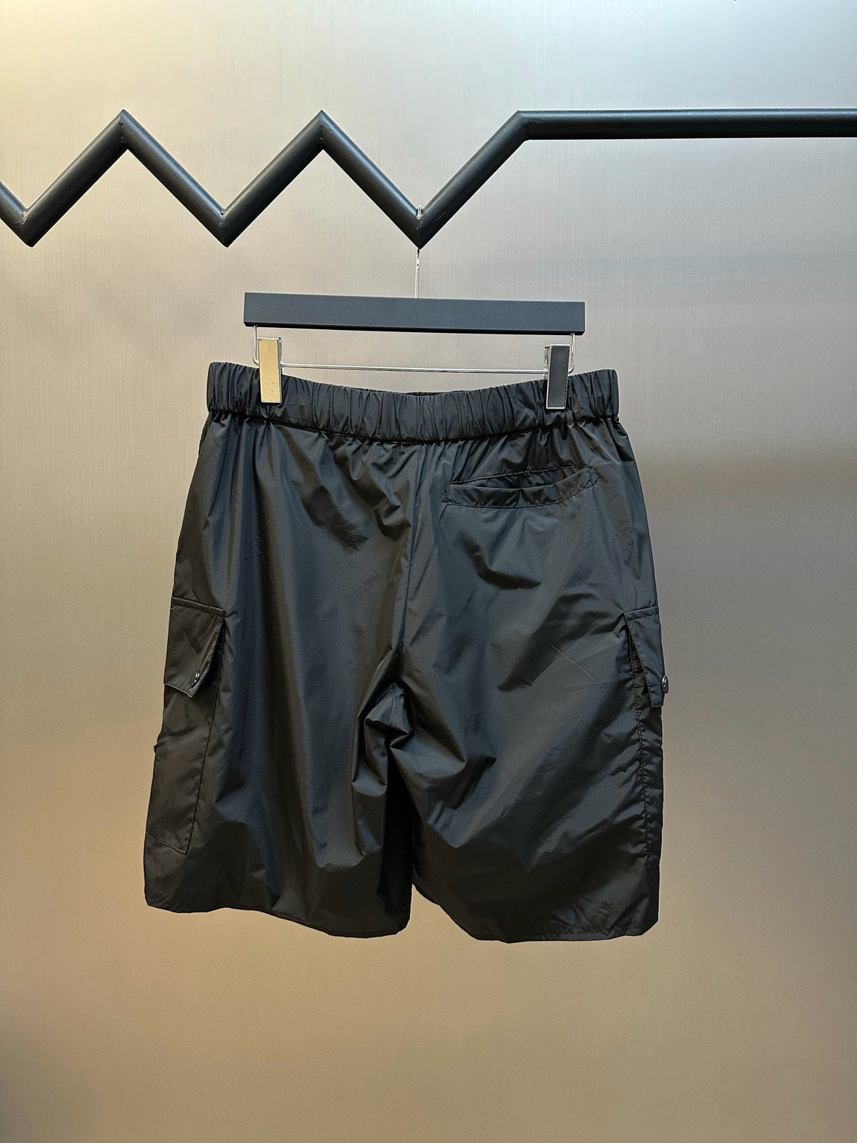 Olive Nylon Plain Cargo - Men's