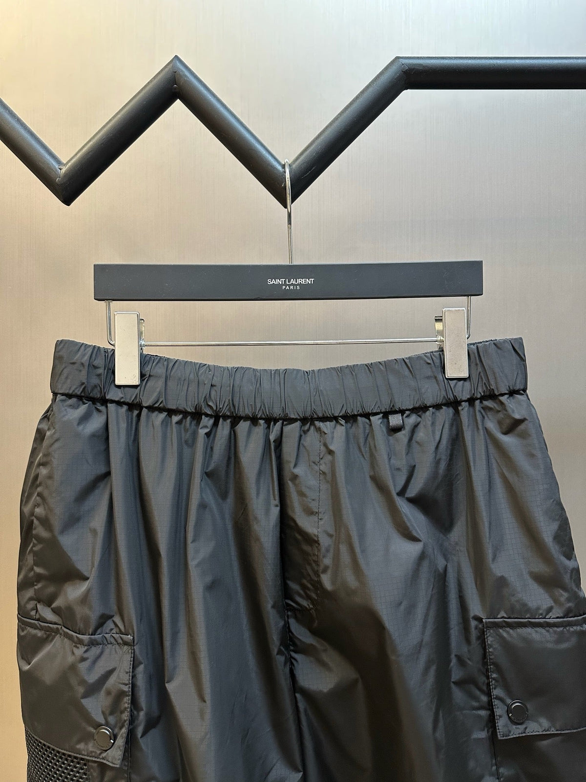 Olive Nylon Plain Cargo - Men's