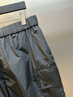 Olive Nylon Plain Cargo - Men's