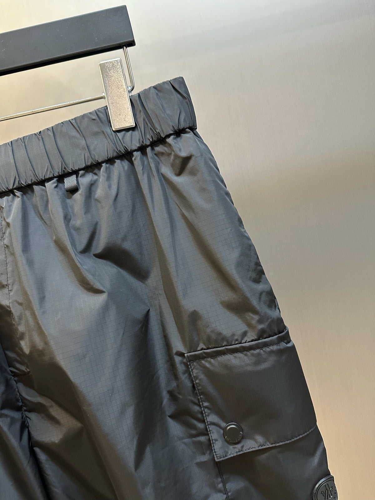 Olive Nylon Plain Cargo - Men's