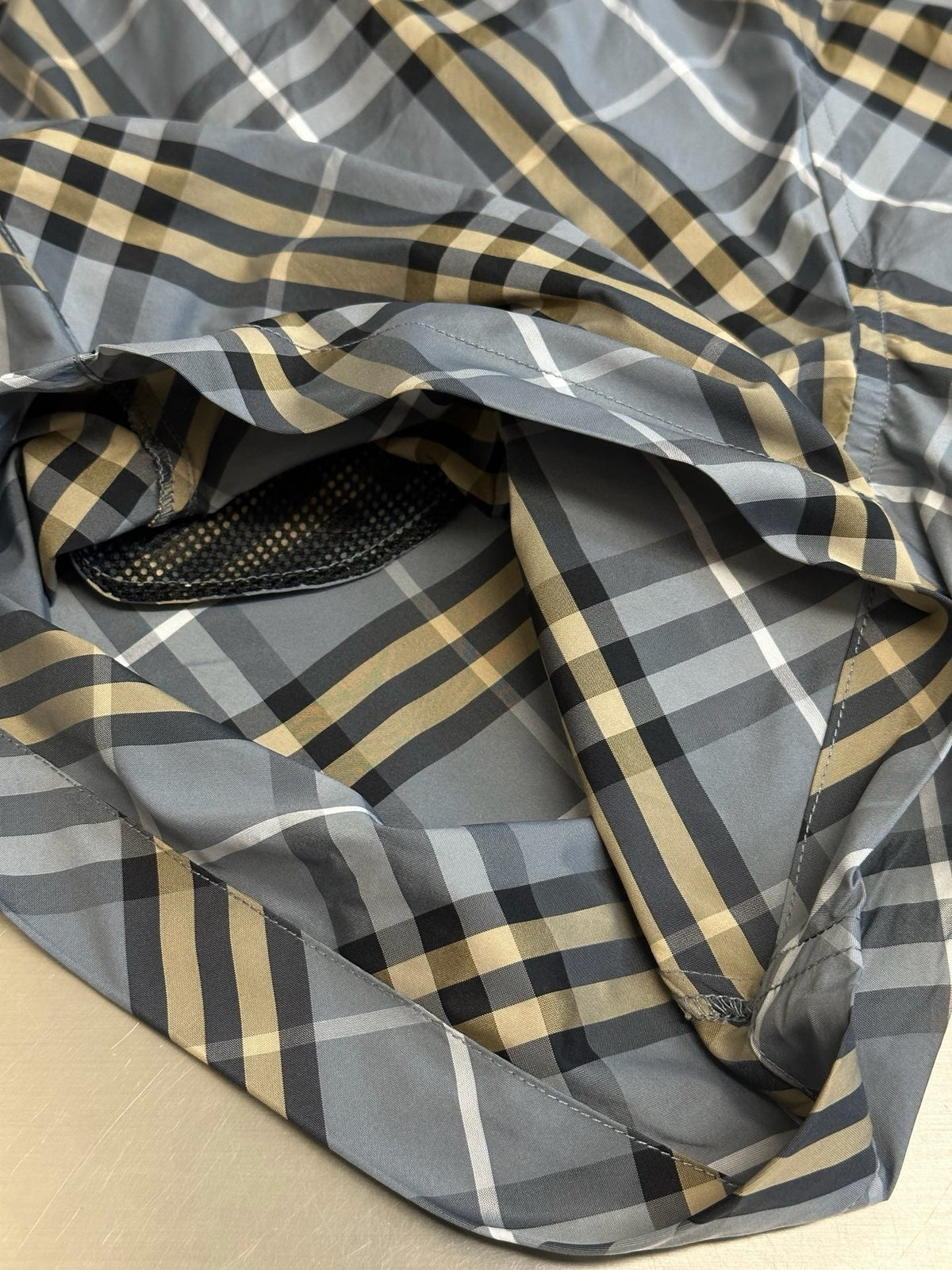 Blue Cotton Check Drawstring - Men's
