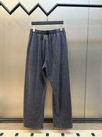 Grey Cotton Washed Wide-Leg - Men's
