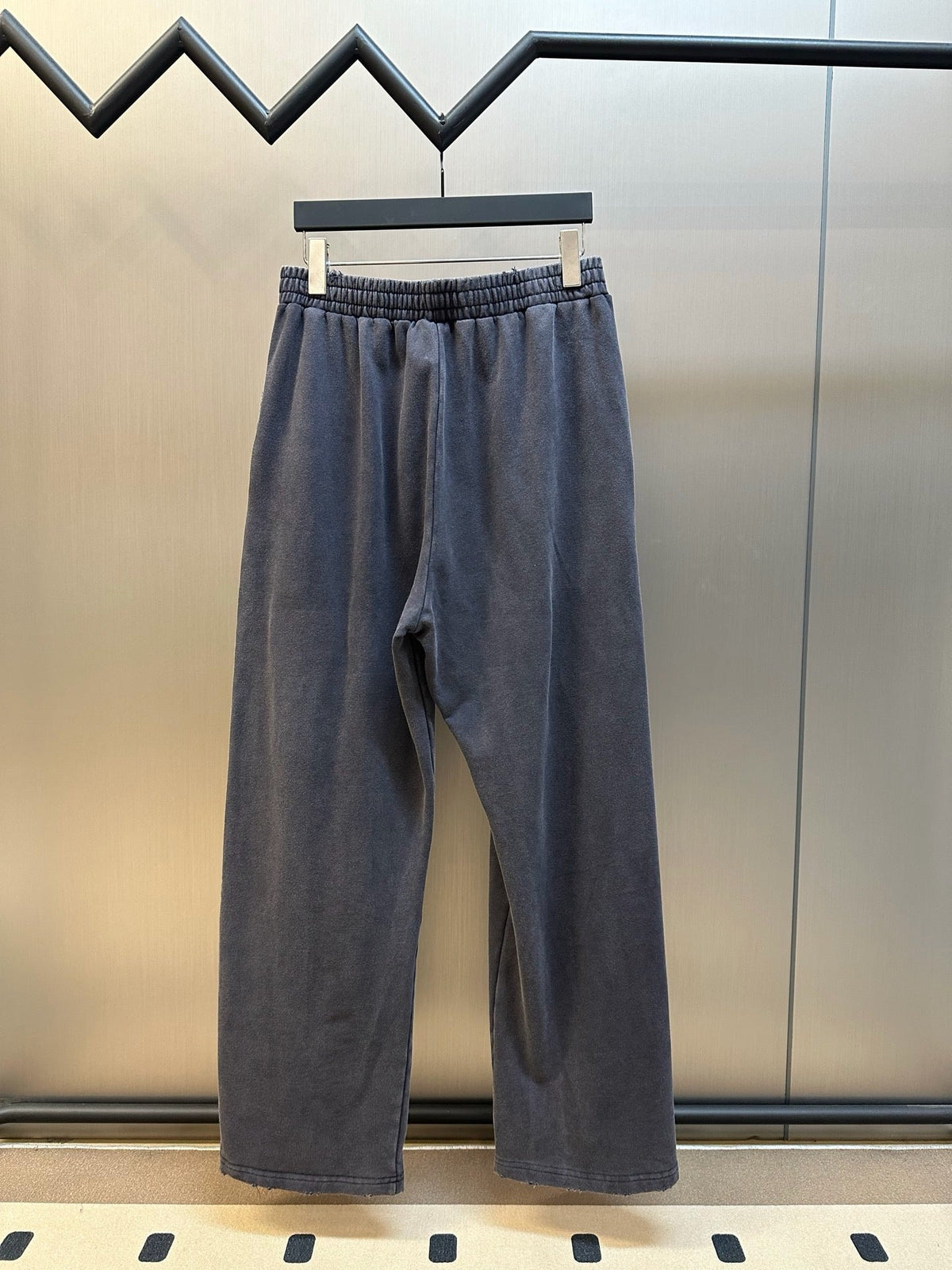 Grey Cotton Washed Wide-Leg - Men's