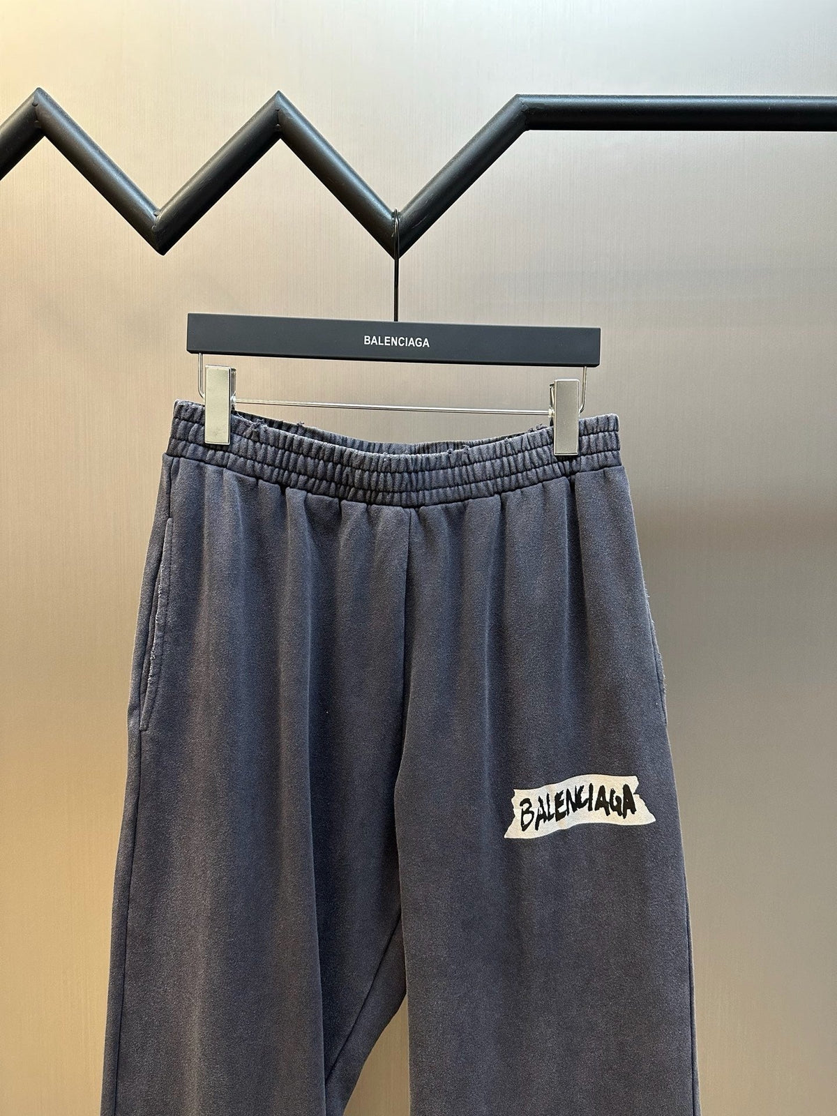 Grey Cotton Washed Wide-Leg - Men's