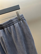 Grey Cotton Washed Wide-Leg - Men's