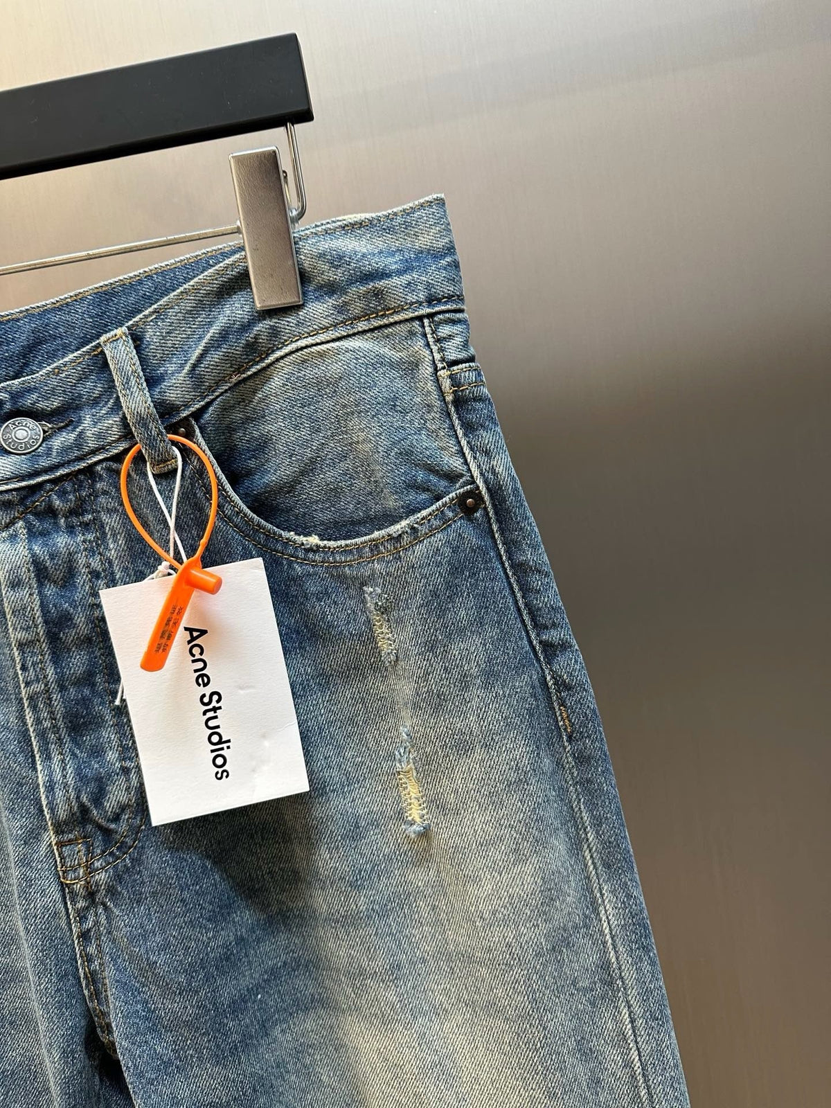 Blue Denim Faded Wide-Leg - Men's