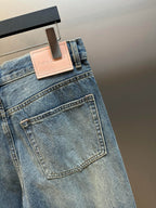 Blue Denim Faded Wide-Leg - Men's
