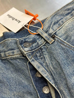 Blue Denim Faded Wide-Leg - Men's