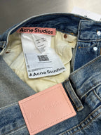 Blue Denim Faded Wide-Leg - Men's